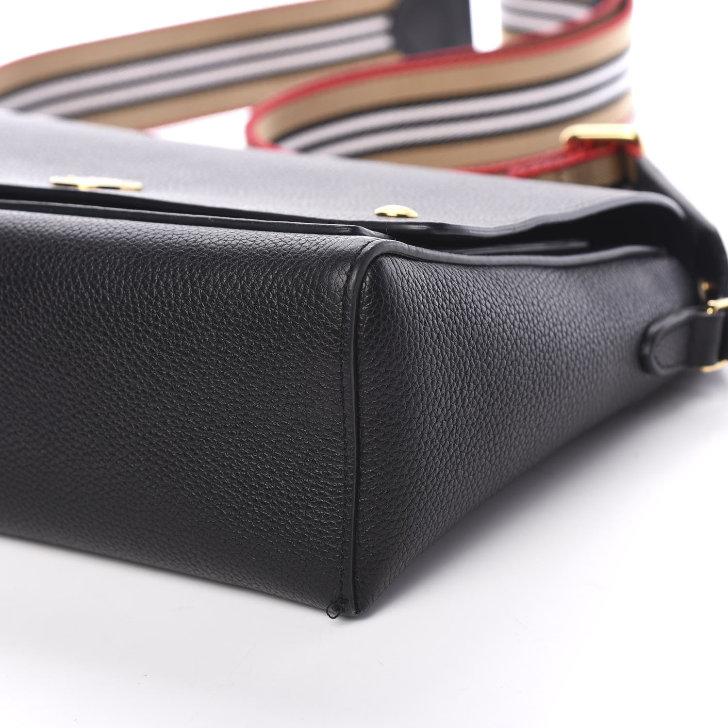 Burberry Grainy Calfskin Note Crossbody Bag Black 8 of 9