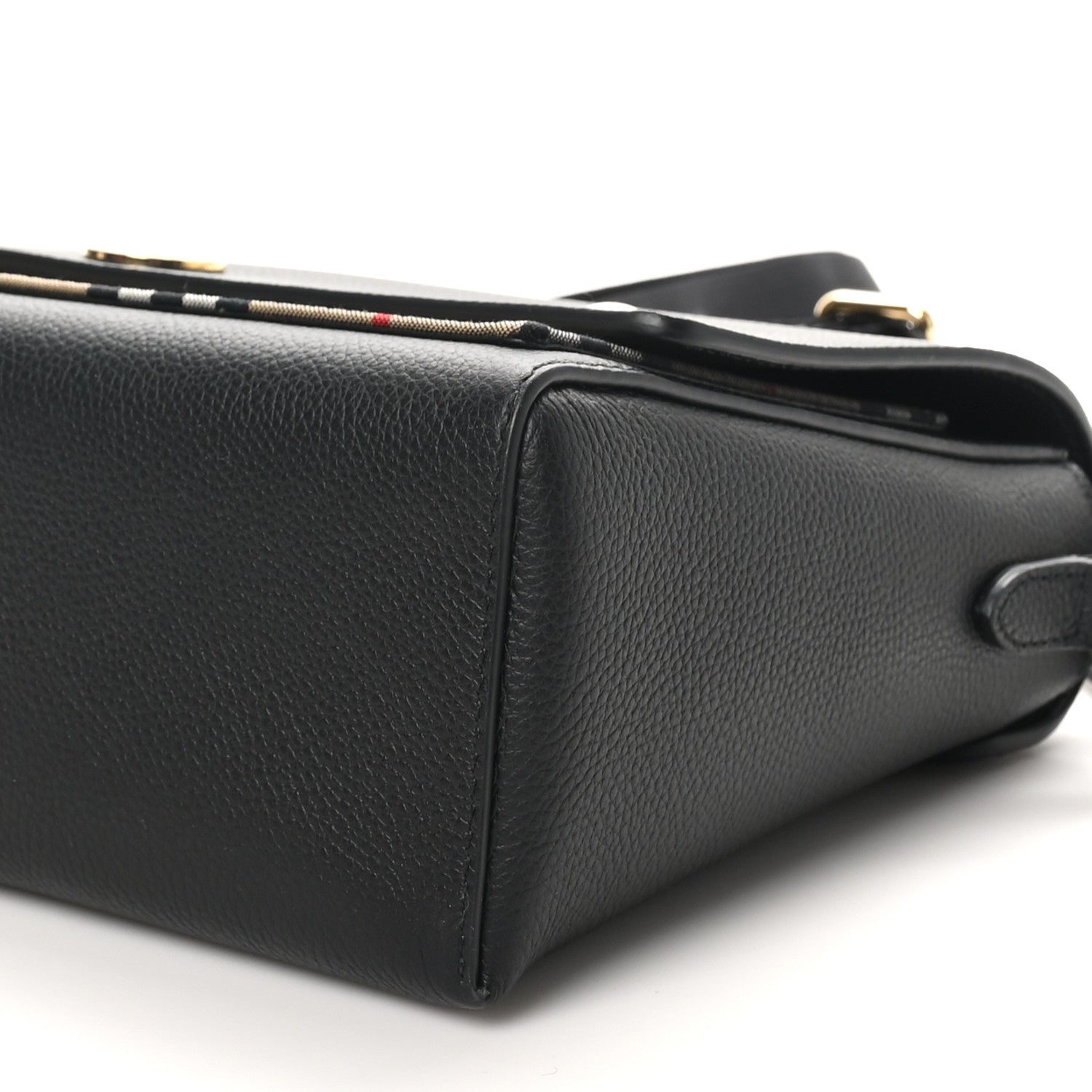 Burberry Grainy Calfskin Vintage Check Note Crossbody Bag Black 9 of 9