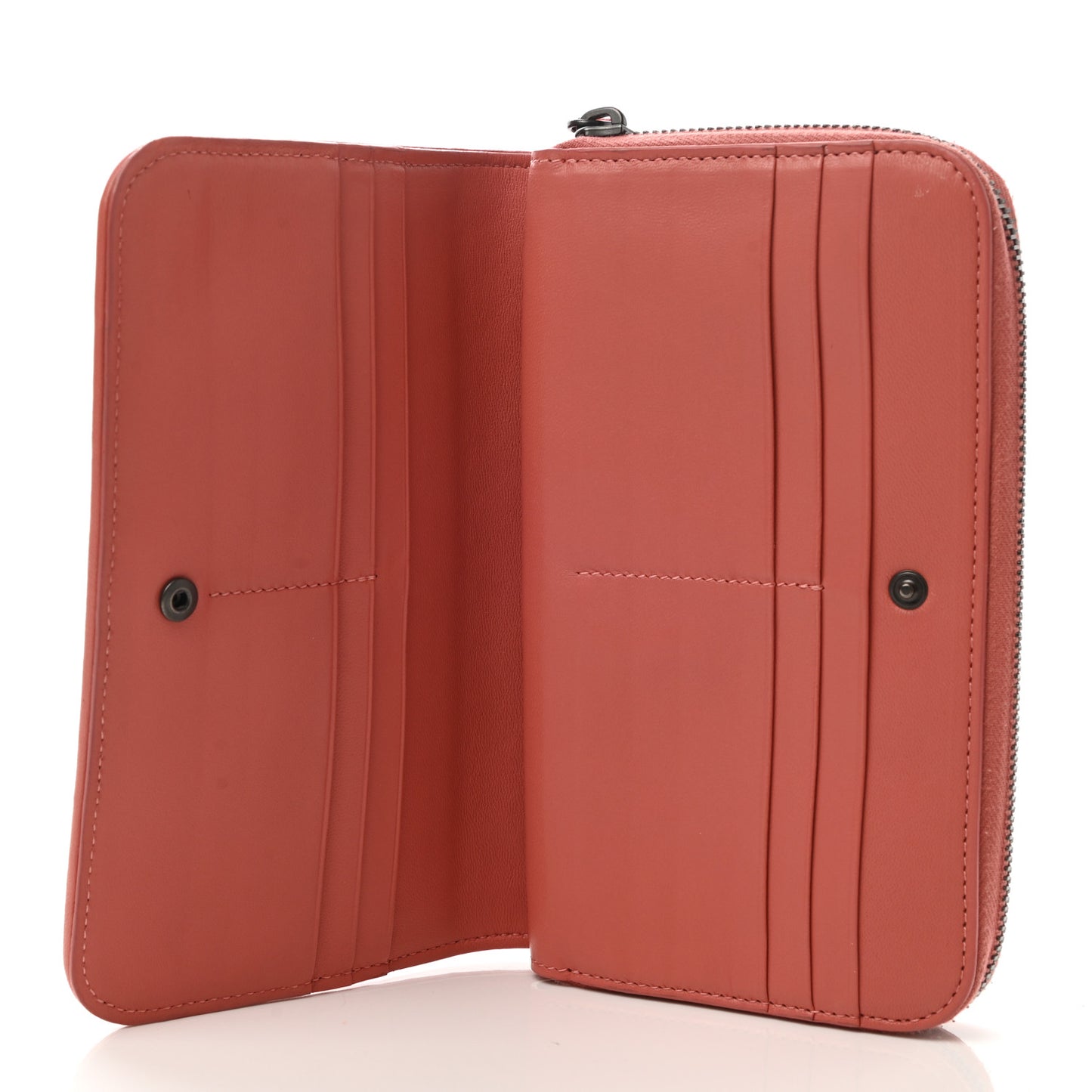 Nappa Intrecciato Zip Around Wallet Pompei