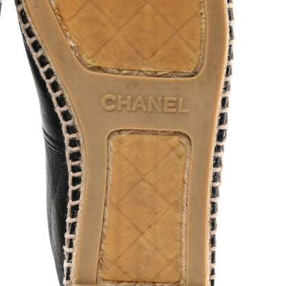 Chanel Lambskin CC Espadrilles 39 Black 6 of 8