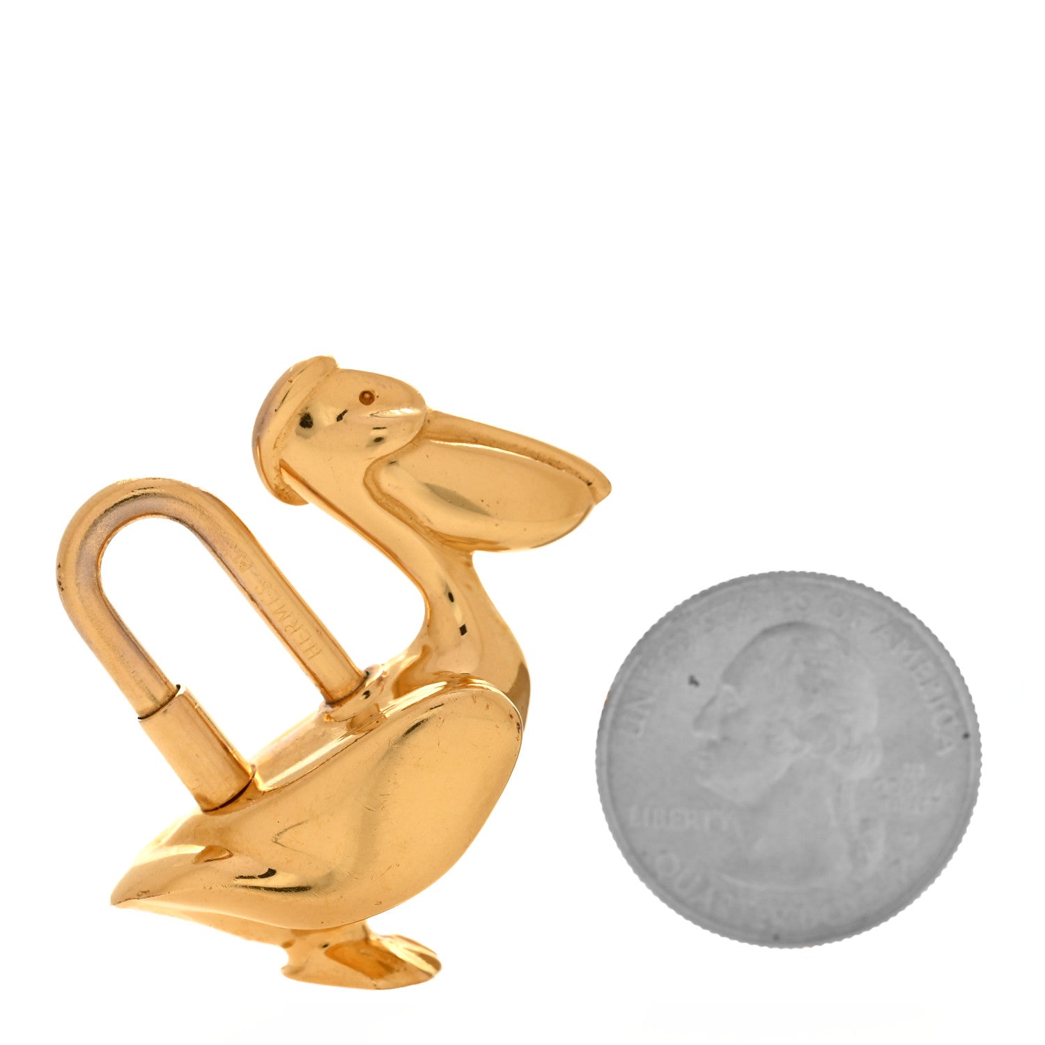 Hermes Pelican Cadena Lock Gold 2 of 4