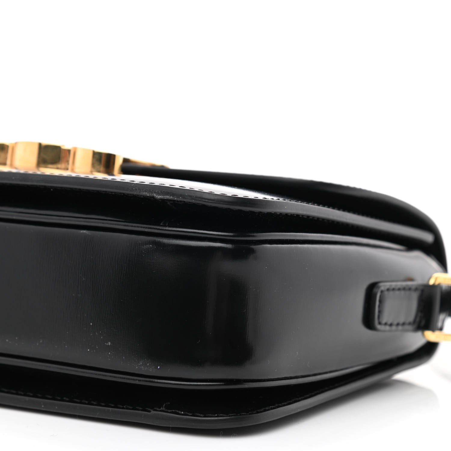 Celine Shiny Calfskin Small Triomphe Black 10 of 10