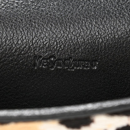 Saint Laurent Pony Hair Monogram Leopard Print Card Holder Wallet Black 6 of 8
