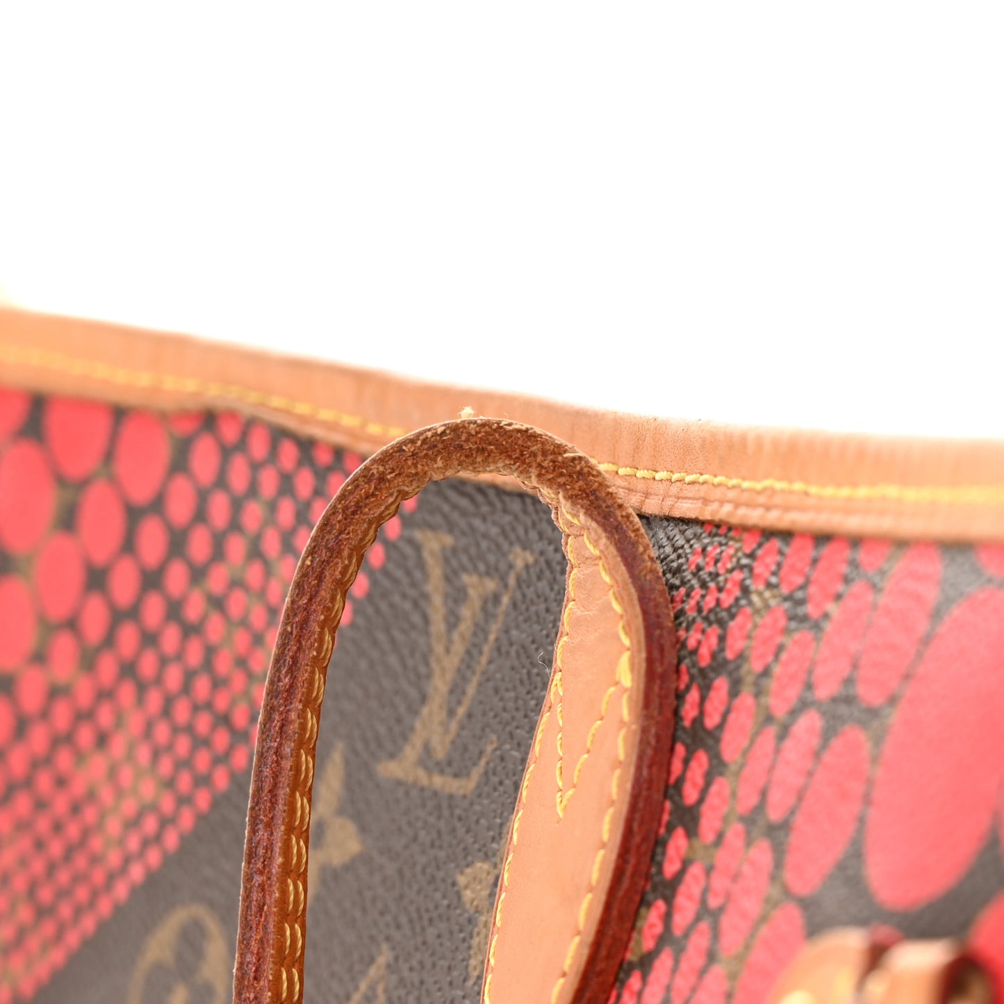 Monogram Kusama Waves Neverfull MM Red