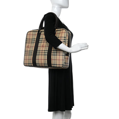 Burberry Haymarket Check Briefcase Black 2 of 12