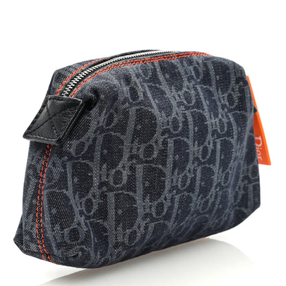 Christian Dior Monogram Flight Trotter Cosmetic Pouch Blue 3 of 6