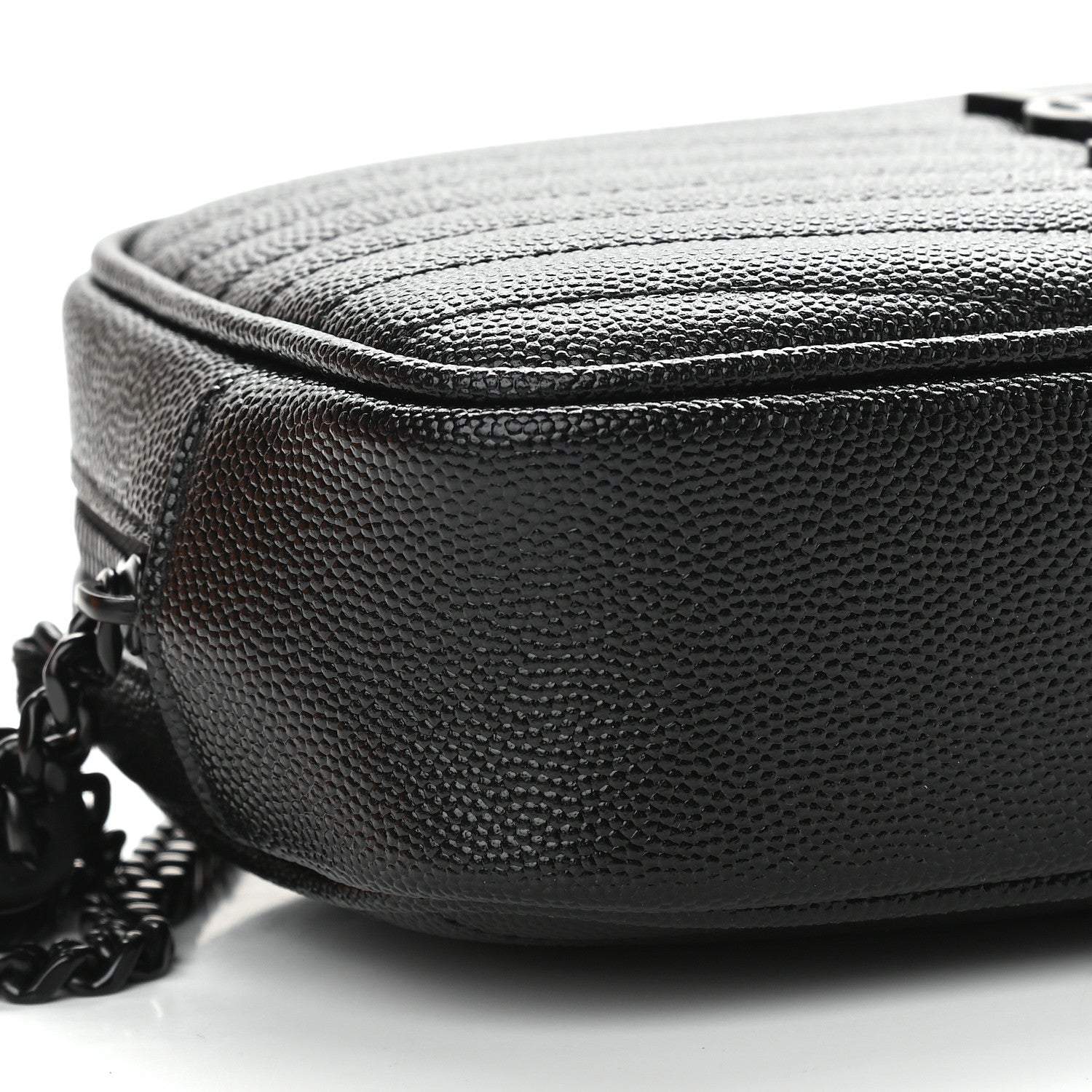 Saint Laurent Grain De Poudre Matelasse Monogram Mini Lou Camera Bag Black 7 of 8
