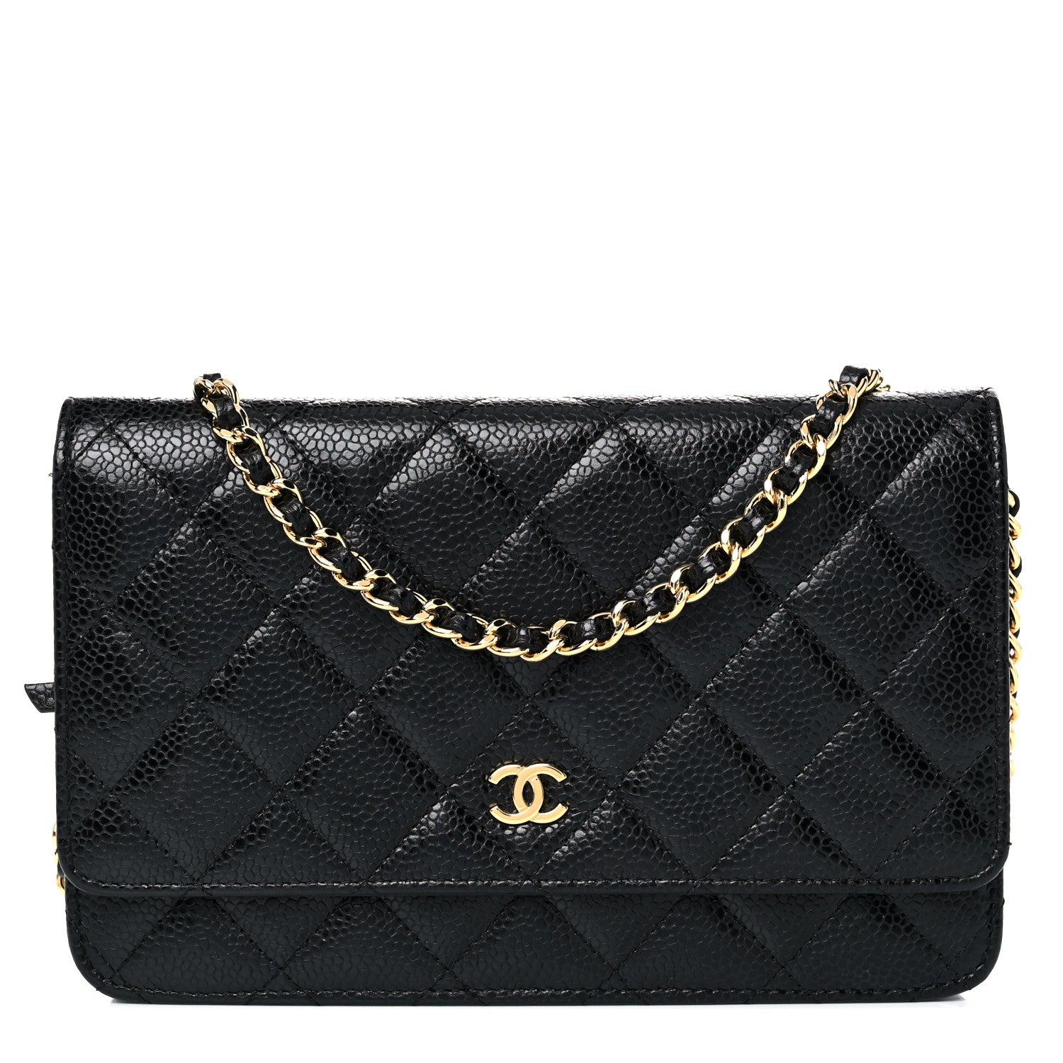 Chanel Caviar Quilted Wallet On Chain WOC Black 1 of 12