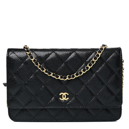 Chanel Caviar Quilted Wallet On Chain WOC Black 1 of 12