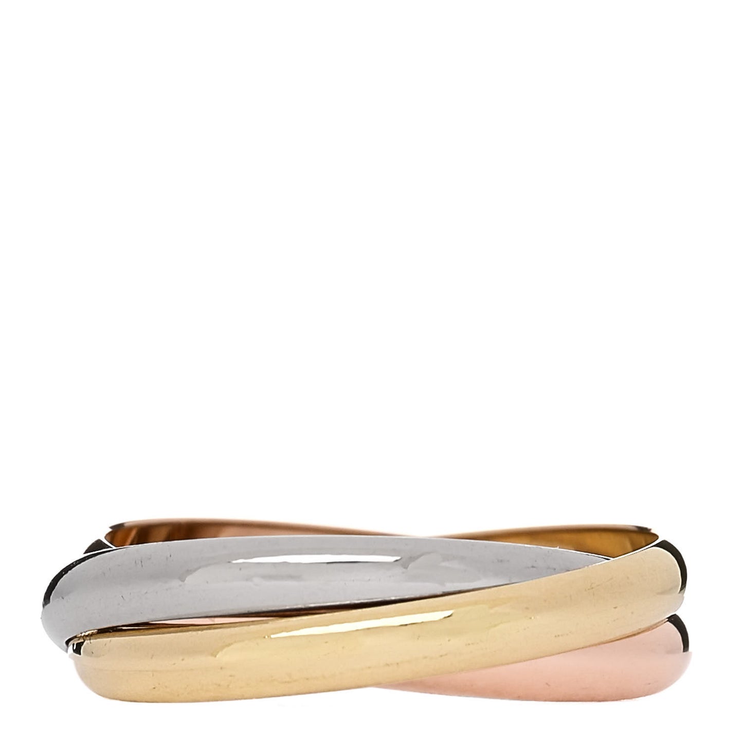 18K Pink Yellow White Gold Small Trinity Ring 61 9.5