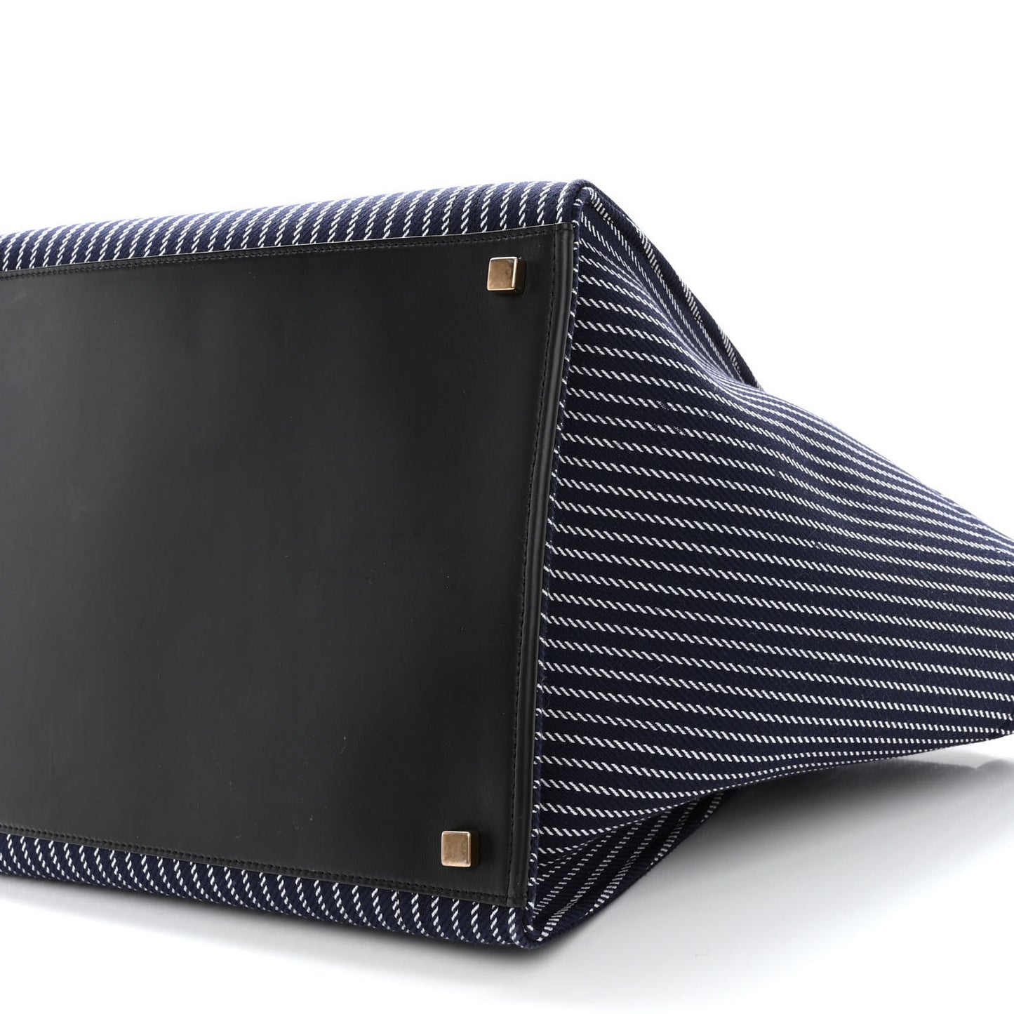 Cotton Canvas Striped Medium Phantom Luggage Navy White