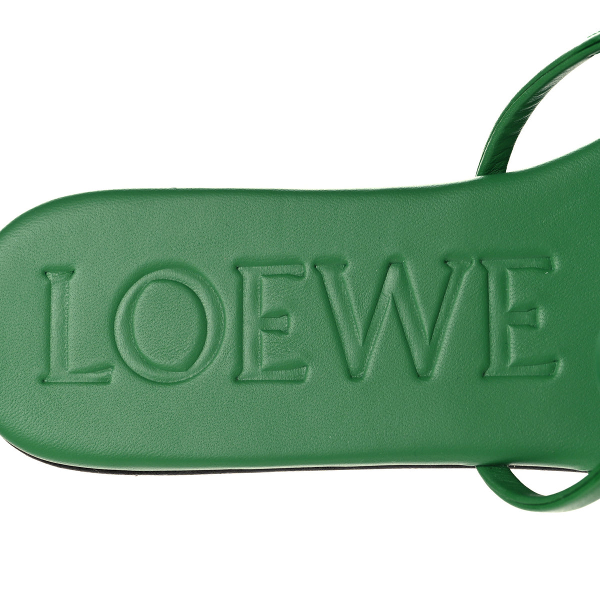 Loewe Paula's Ibiza Calfskin Petal Anagram Caged Slide Sandals 38 Green 8 of 8