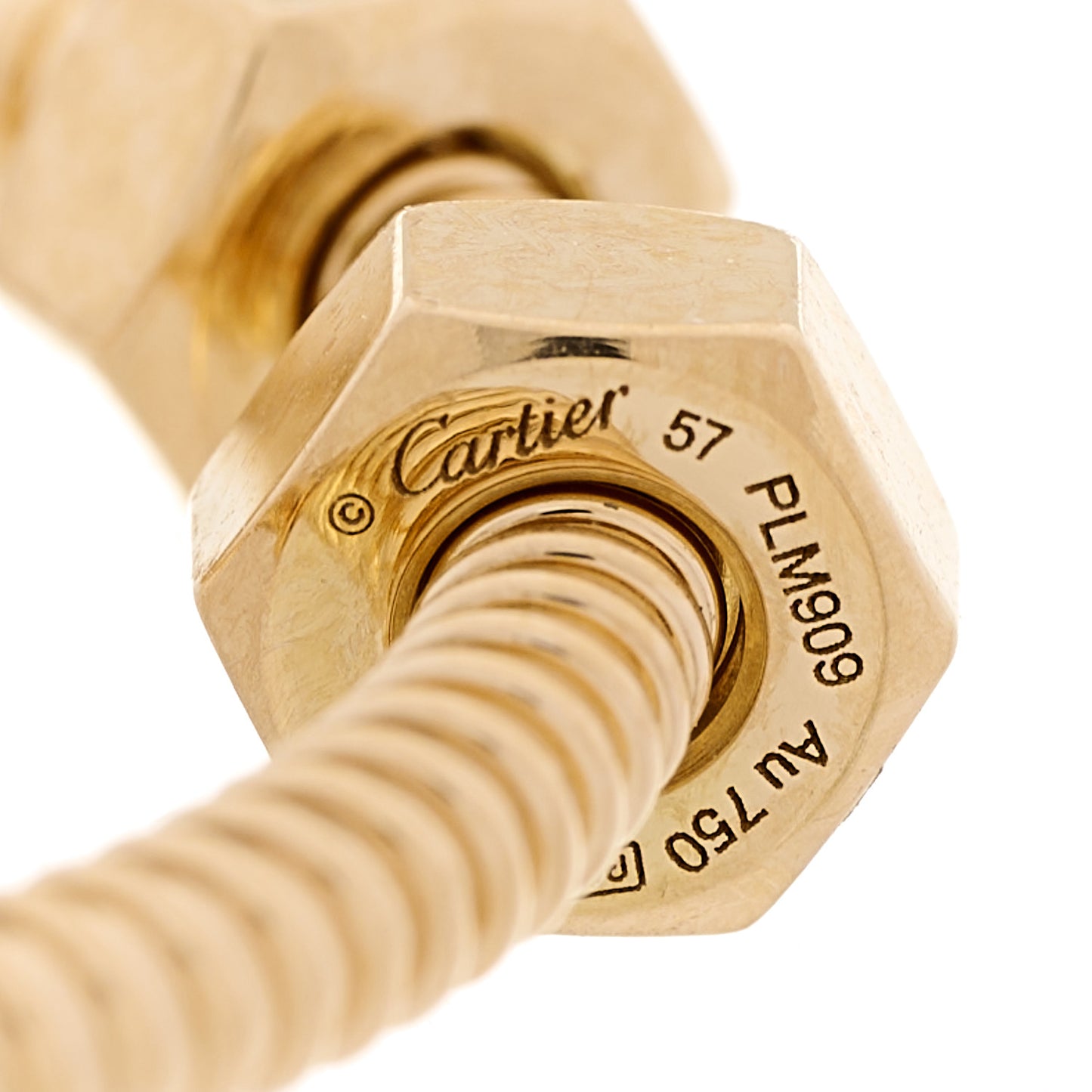 18K Yellow Gold Ecrou de Cartier Ring 57 8