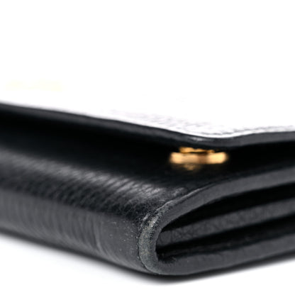 Prada Vitello Daino Chain Wallet Black 9 of 12