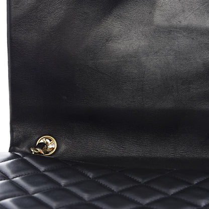 Chanel Lambskin Quilted Maxi Single Flap Black 10 of 19