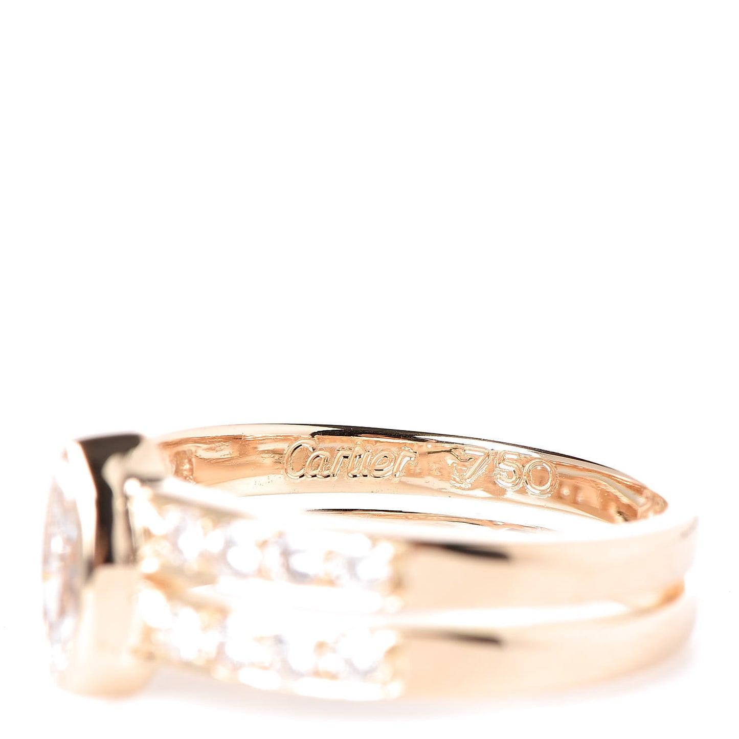 18K Yellow Gold Diamond Marquise Band Ring 52 6