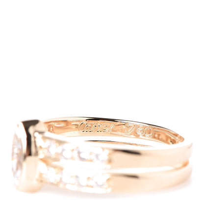 Cartier 18K Yellow Gold Diamond Marquise Band Ring 52 6 5 of 8