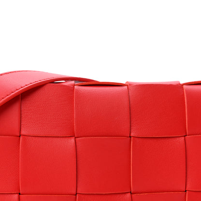 Bottega Veneta Lambskin Maxi Intrecciato Small Cassette Crossbody Bag Redstone 8 of 13