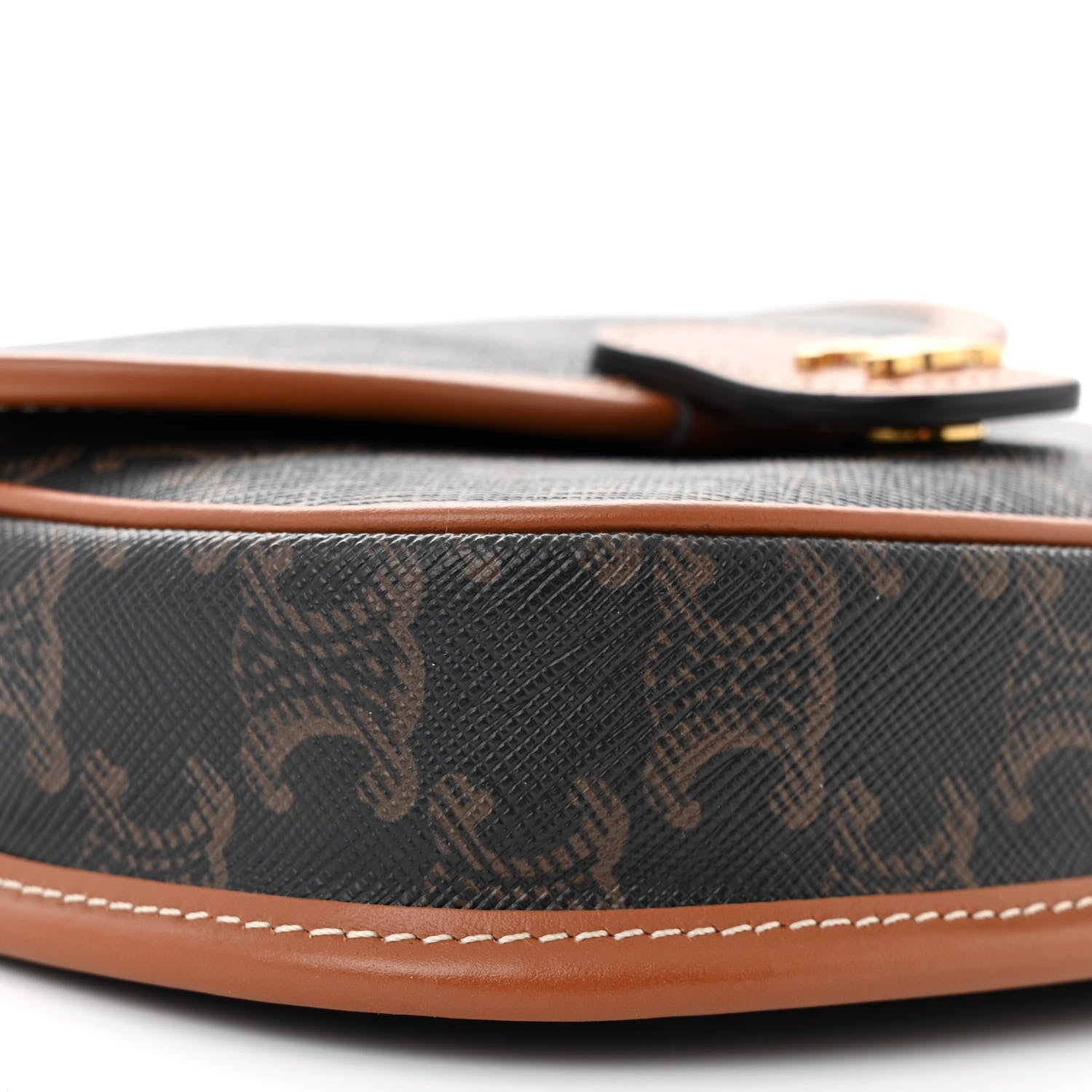 Celine Canvas Calfskin Triomphe Mini Besace Tan 9 of 10