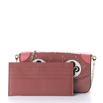 Louis Vuitton Vernis Valentine Dog Pochette Felicie Chain Wallet Pink 10 of 10