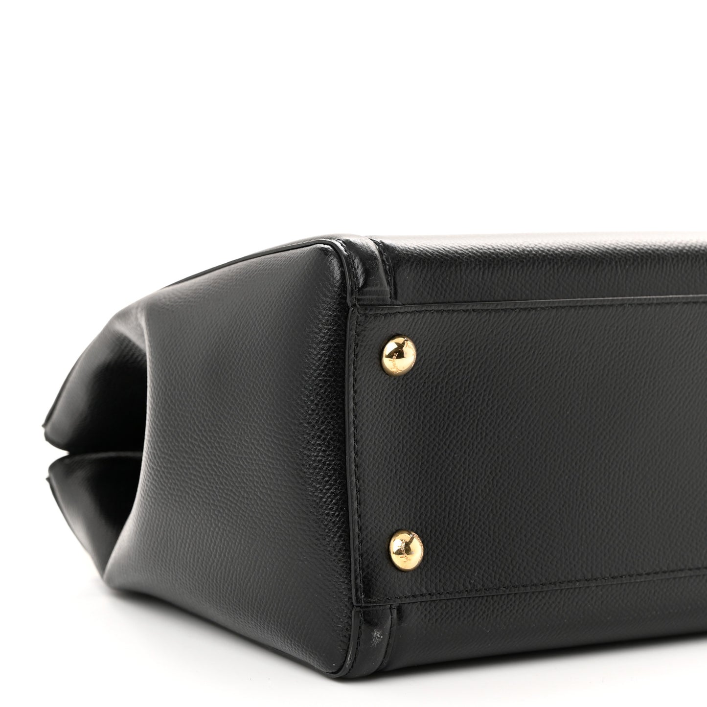 Hammered Calfskin Vara Bow Chain Tote Black