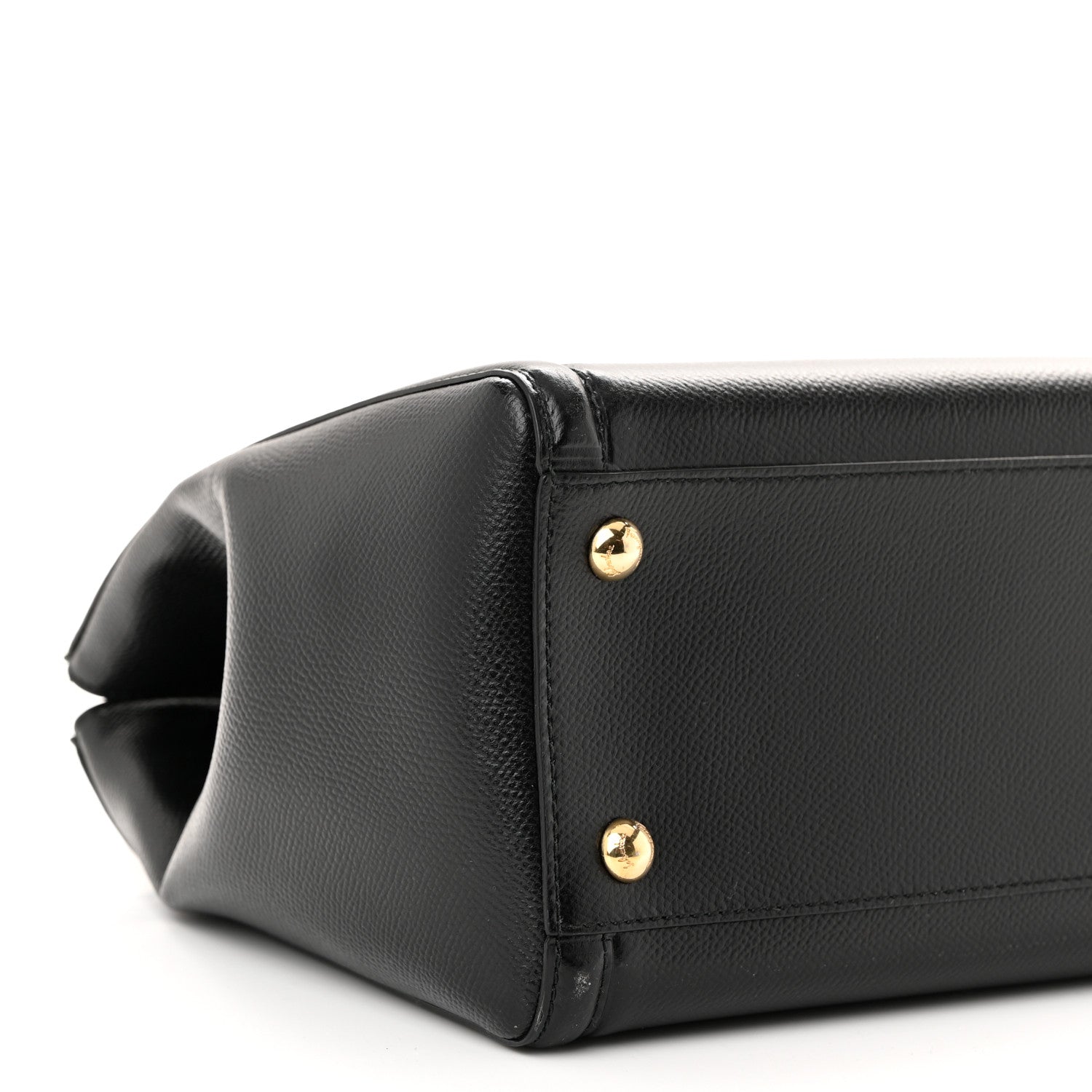 Salvatore Ferragamo Hammered Calfskin Vara Bow Chain Tote Black 8 of 9