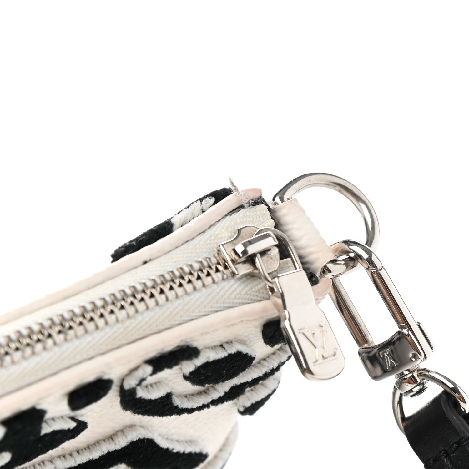 Louis Vuitton X UF Tufted Monogram Pochette Accessories White Black 12 of 12