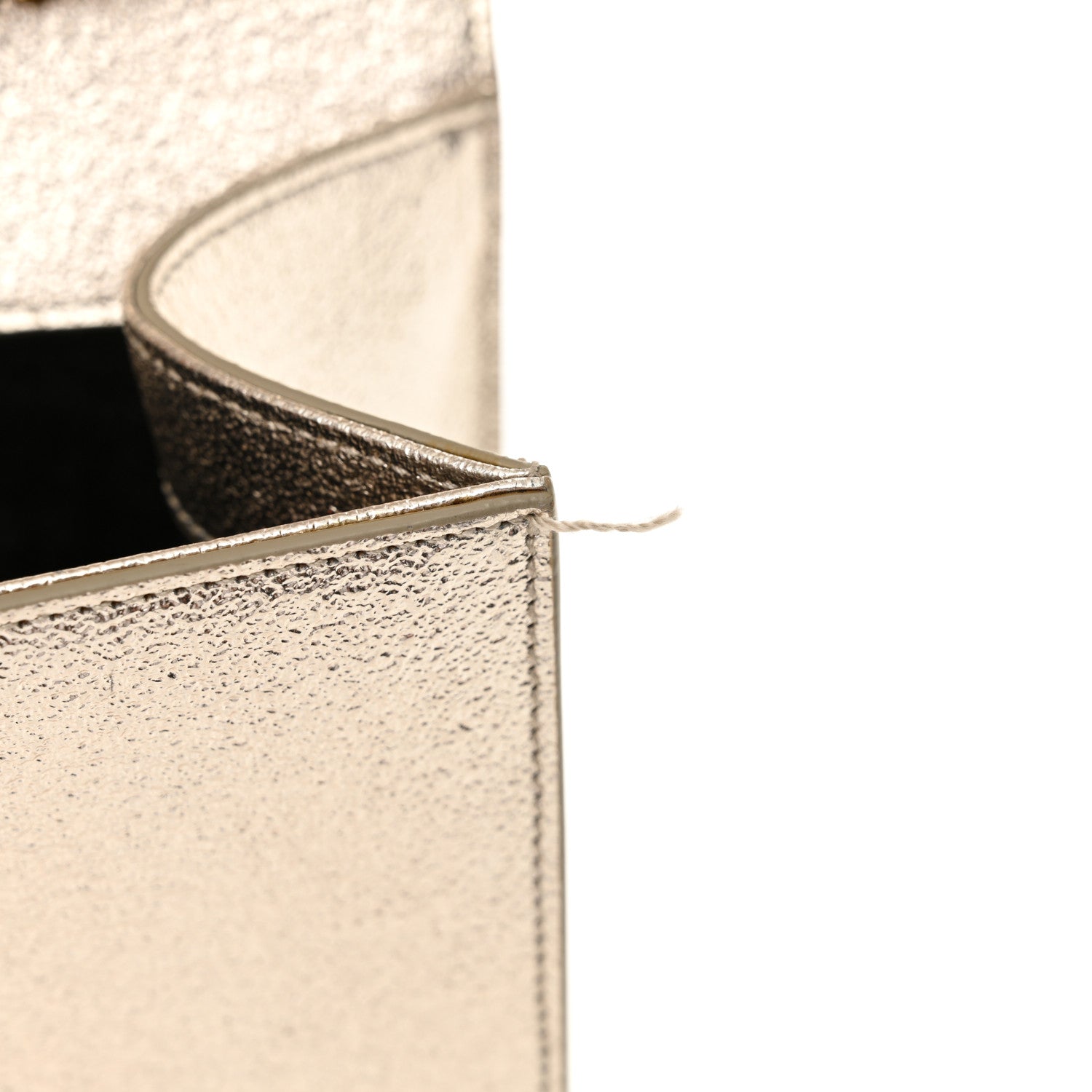 Saint Laurent Metallic Calfskin  Star Studded Monogram Wallet on Chain Pale Gold 11 of 13