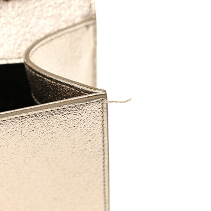 Saint Laurent Metallic Calfskin  Star Studded Monogram Wallet on Chain Pale Gold 11 of 13