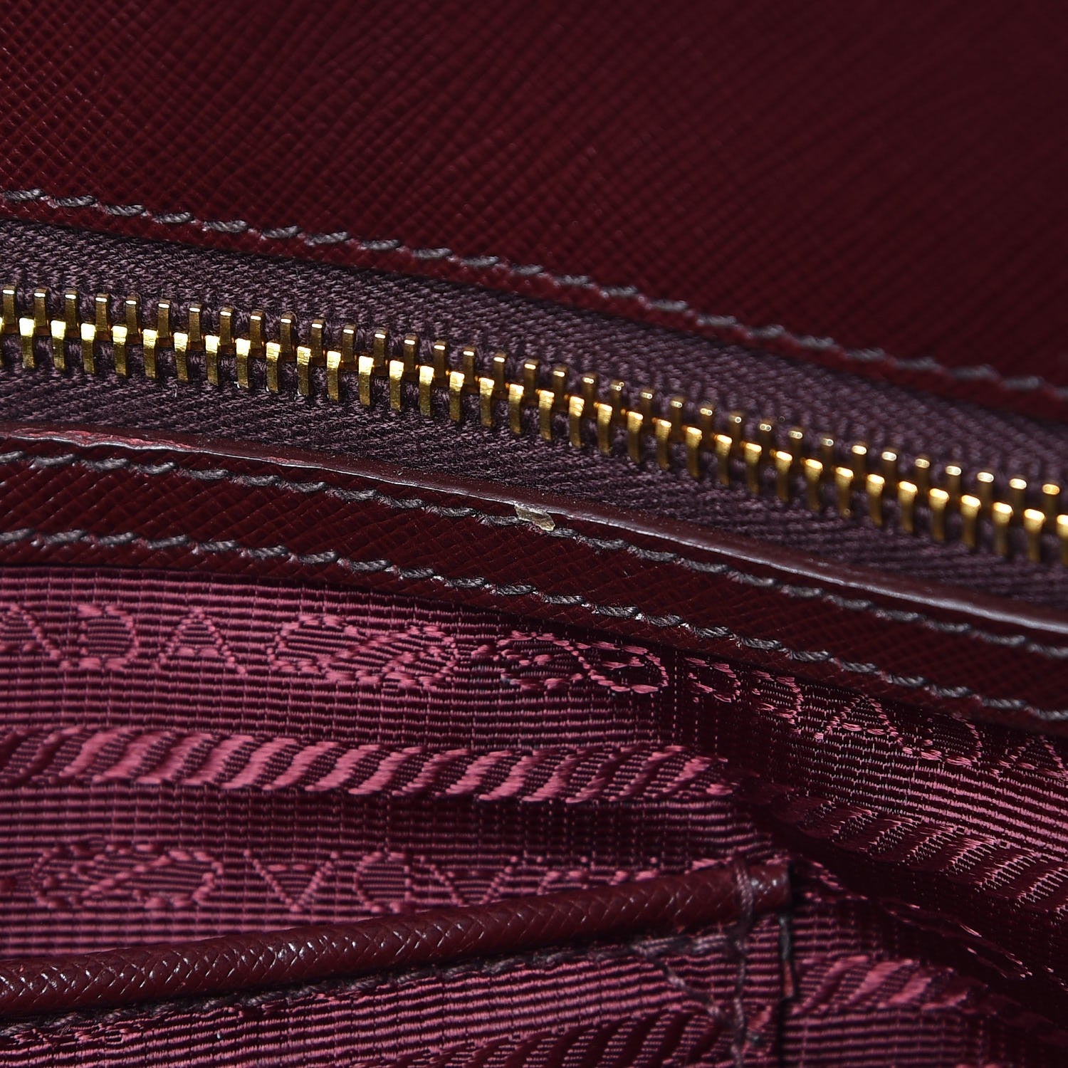 Prada Saffiano Lux Extra Large Galleria Double Zip Tote Granato 8 of 13