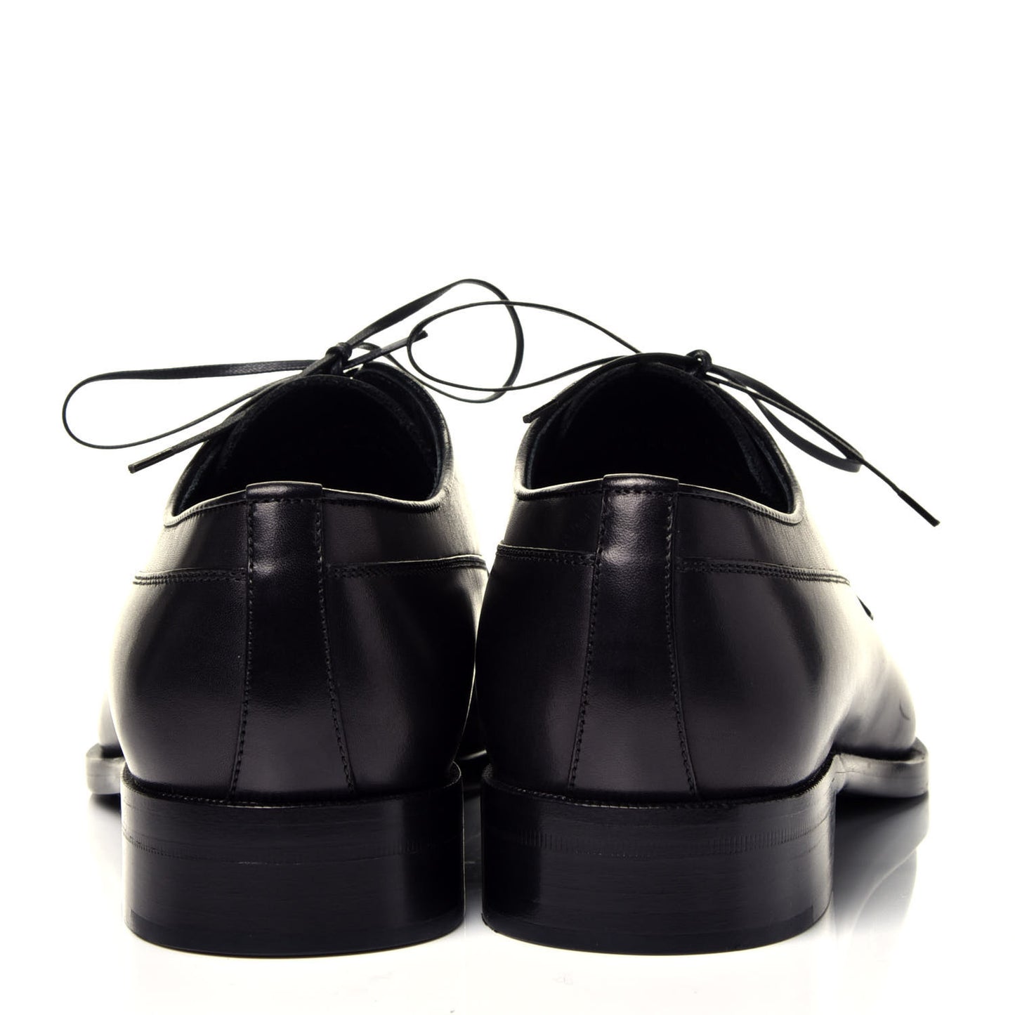 Brushed Calfskin Derby Shoes 40.5 Black