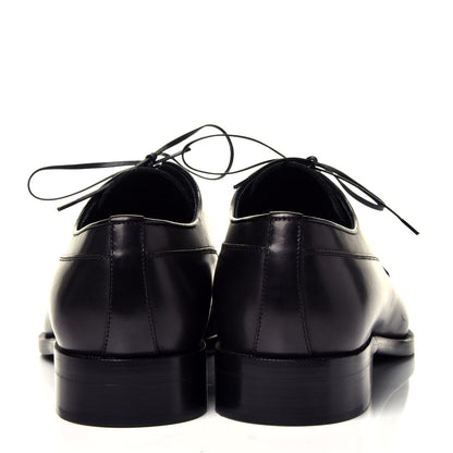 Christian Dior Brushed Calfskin Derby Shoes 40.5 Black 5 of 9