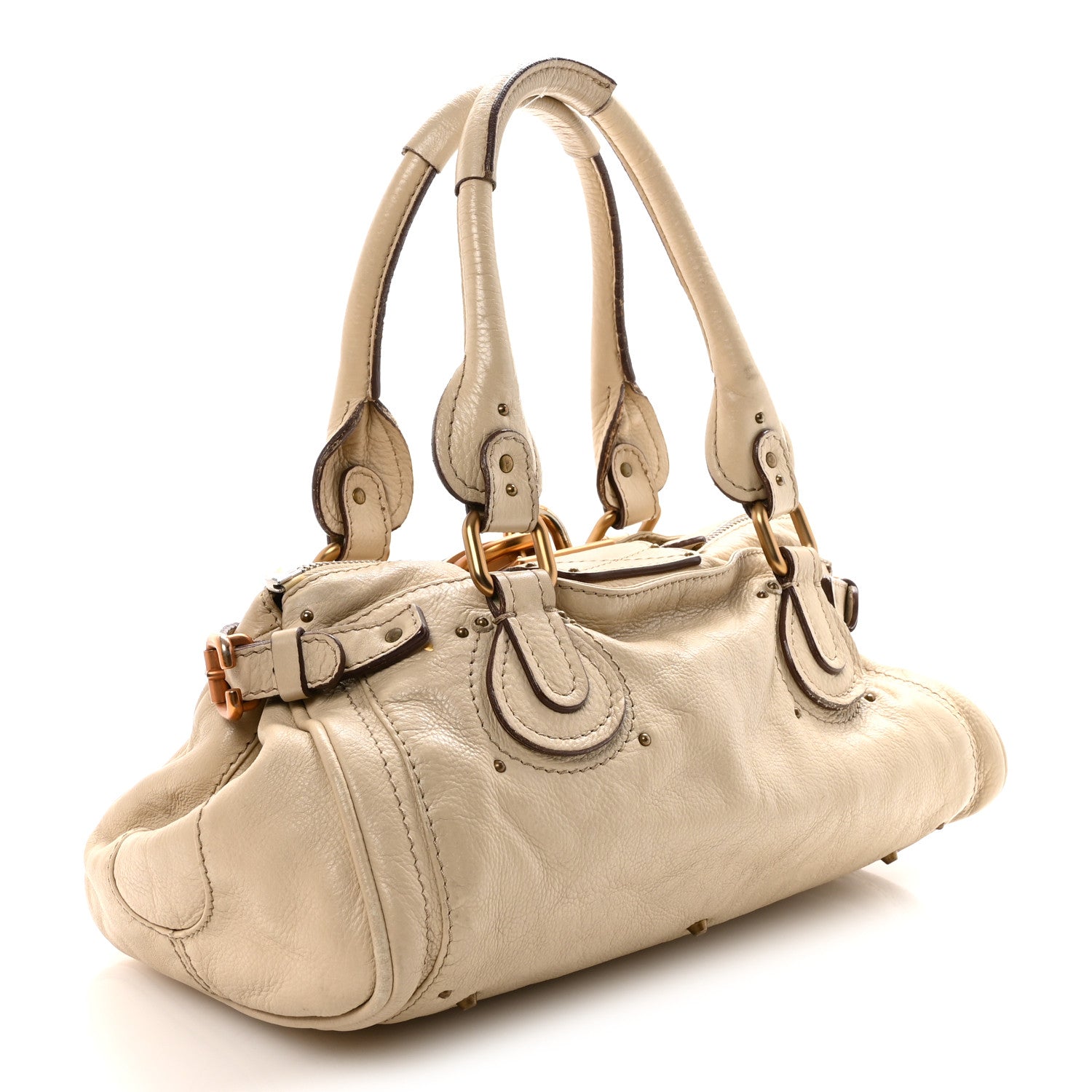 Chloe Calfskin Medium Paddington Satchel White 3 of 9