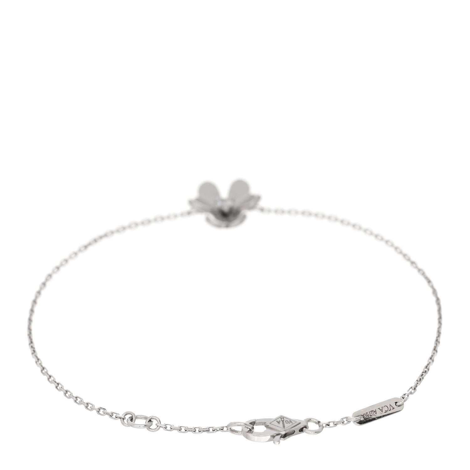 Van Cleef & Arpels 18K White Gold Diamond Mini Frivole Bracelet 2 of 4