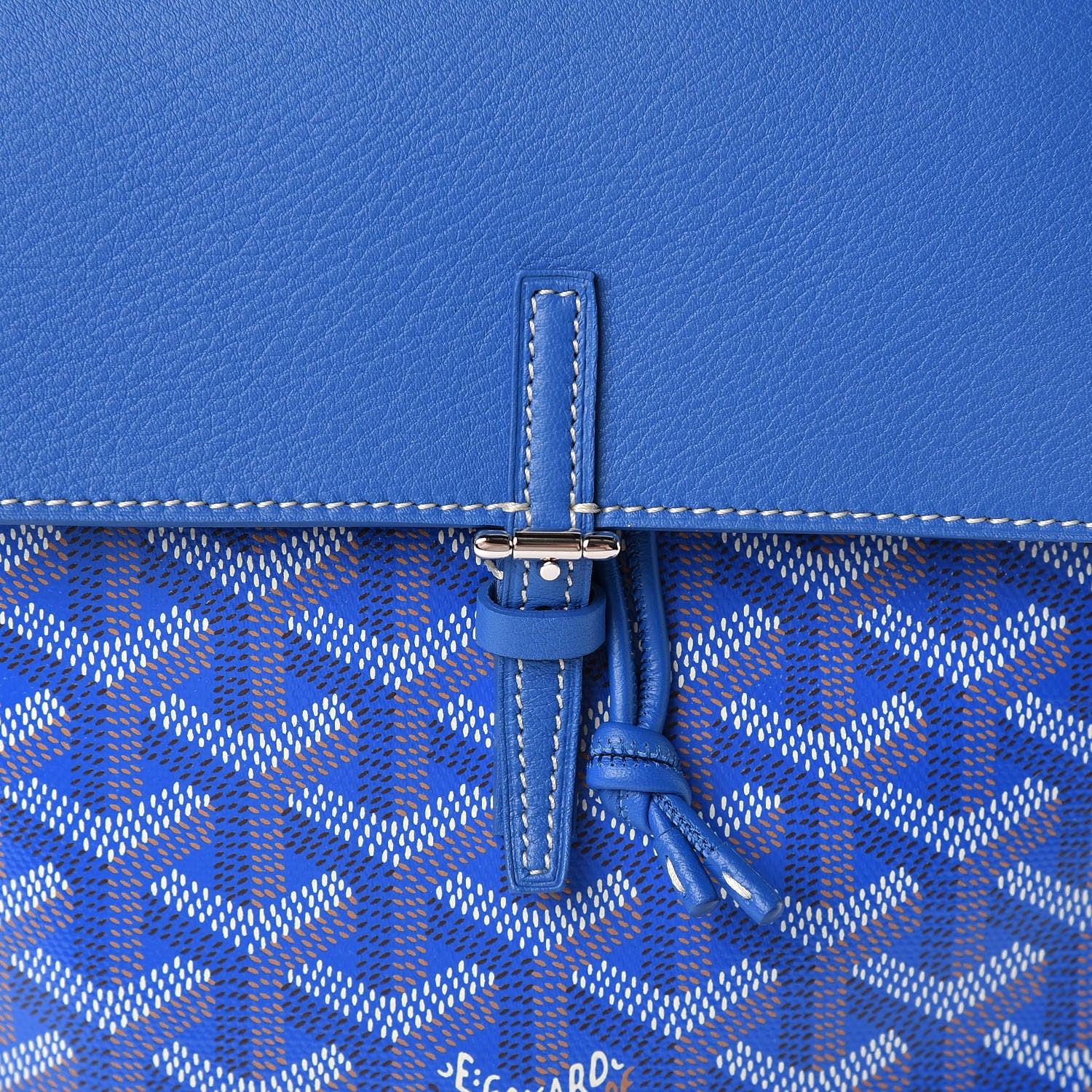 Goyard Goyardine Calfskin Mini Alpin Backpack Sky Blue 7 of 9