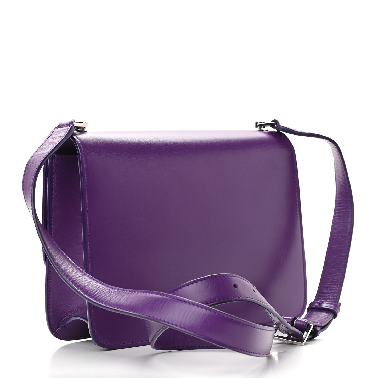 Smooth Calfskin Carre Satchel Purple