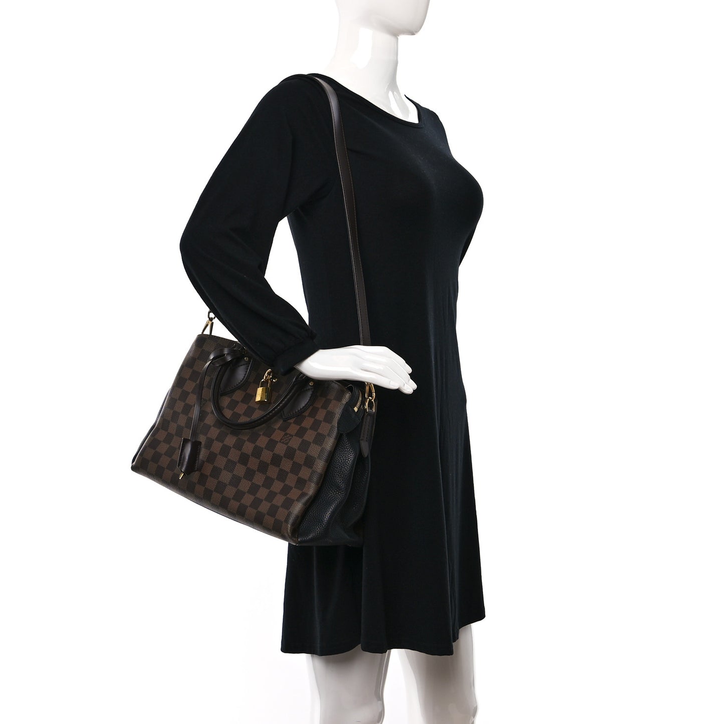 Cuir Taurillon Damier Ebene Normandy Black