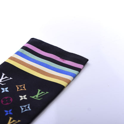 Louis Vuitton Silk Monogram Multicolor Bandeau Black 3 of 3