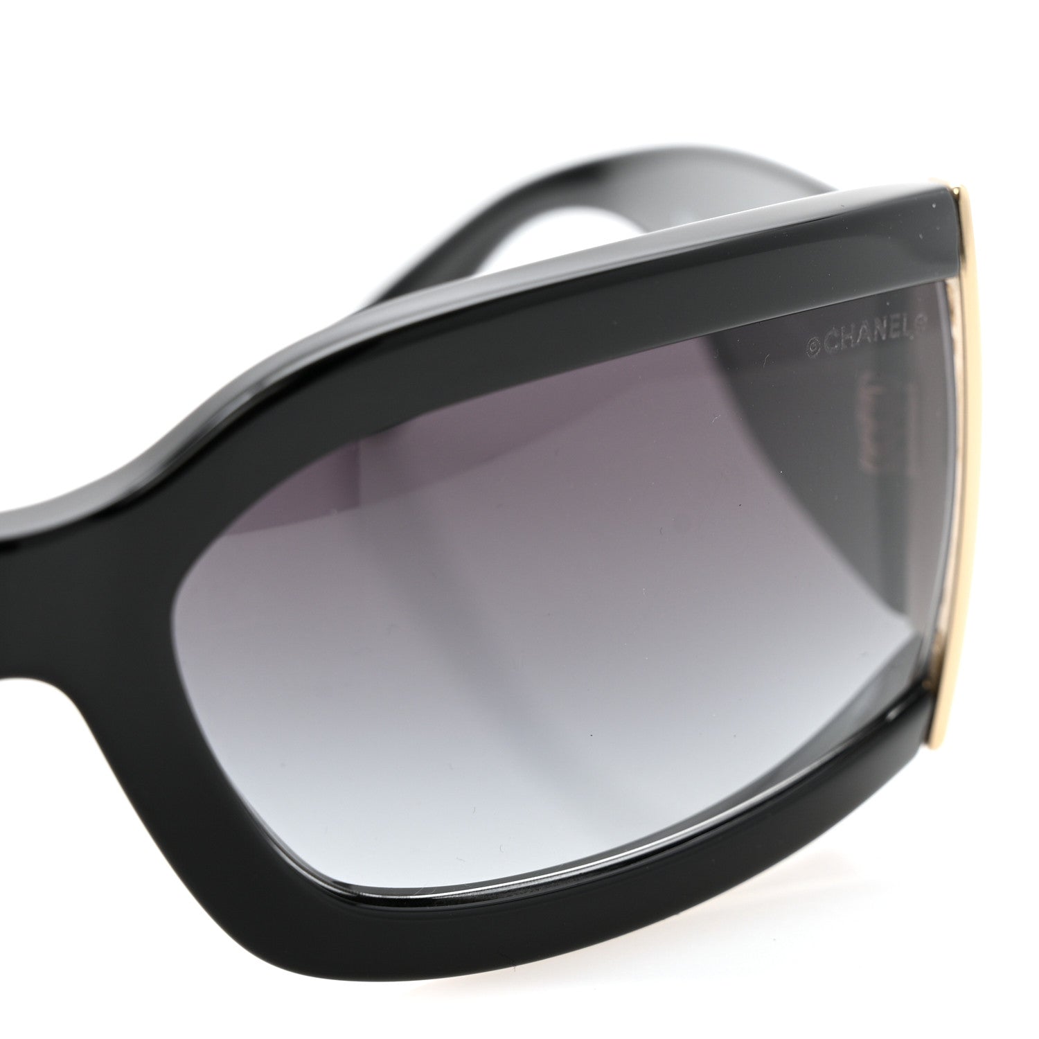 Chanel Acetate Rectangle Sunglasses 71546 Black 7 of 8