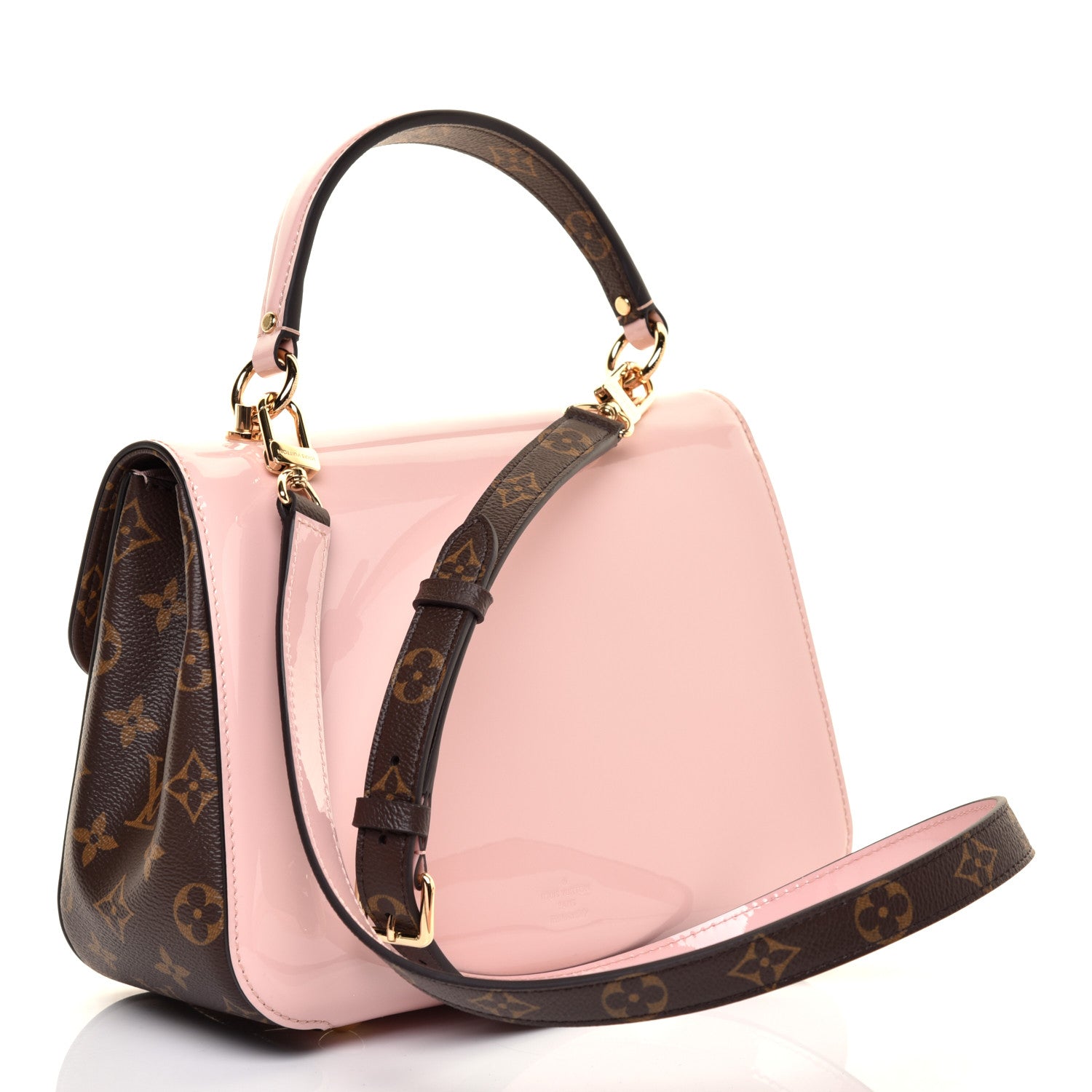 Louis Vuitton Patent Calfskin Monogram Cherrywood PM Rose Ballerine 3 of 12