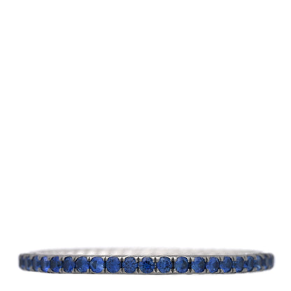 David Yurman Platinum Blue Sapphire 1.85mm Eden Eternity Band Ring 66 11.5 3 of 4