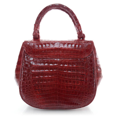 Nancy Gonzalez Crocodile Top Handle Satchel Red 3 of 7