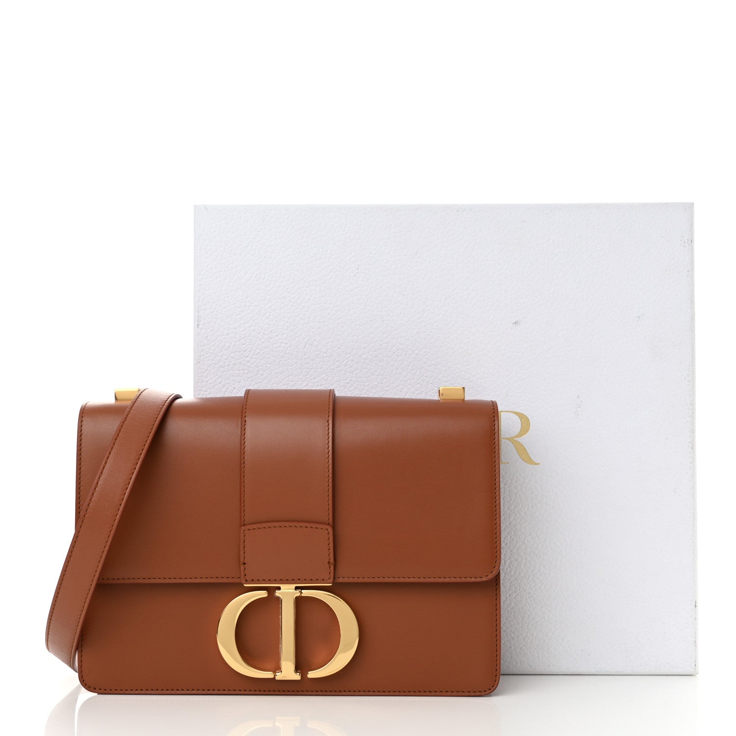 Christian Dior Smooth Calfskin 30 Montaigne Flap Bag Golden 10 of 10