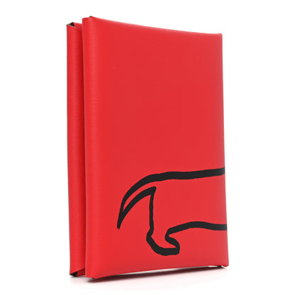 Hermes Swift Teckel a Collier Calvi Duo Card Case Rouge De Coeur 3 of 9
