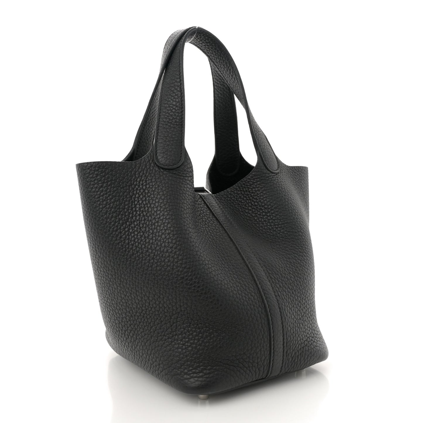 Taurillon Clemence Picotin Lock 18 PM Black