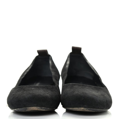 Louis Vuitton Suede Uniformes Pump 38 Black 2 of 4