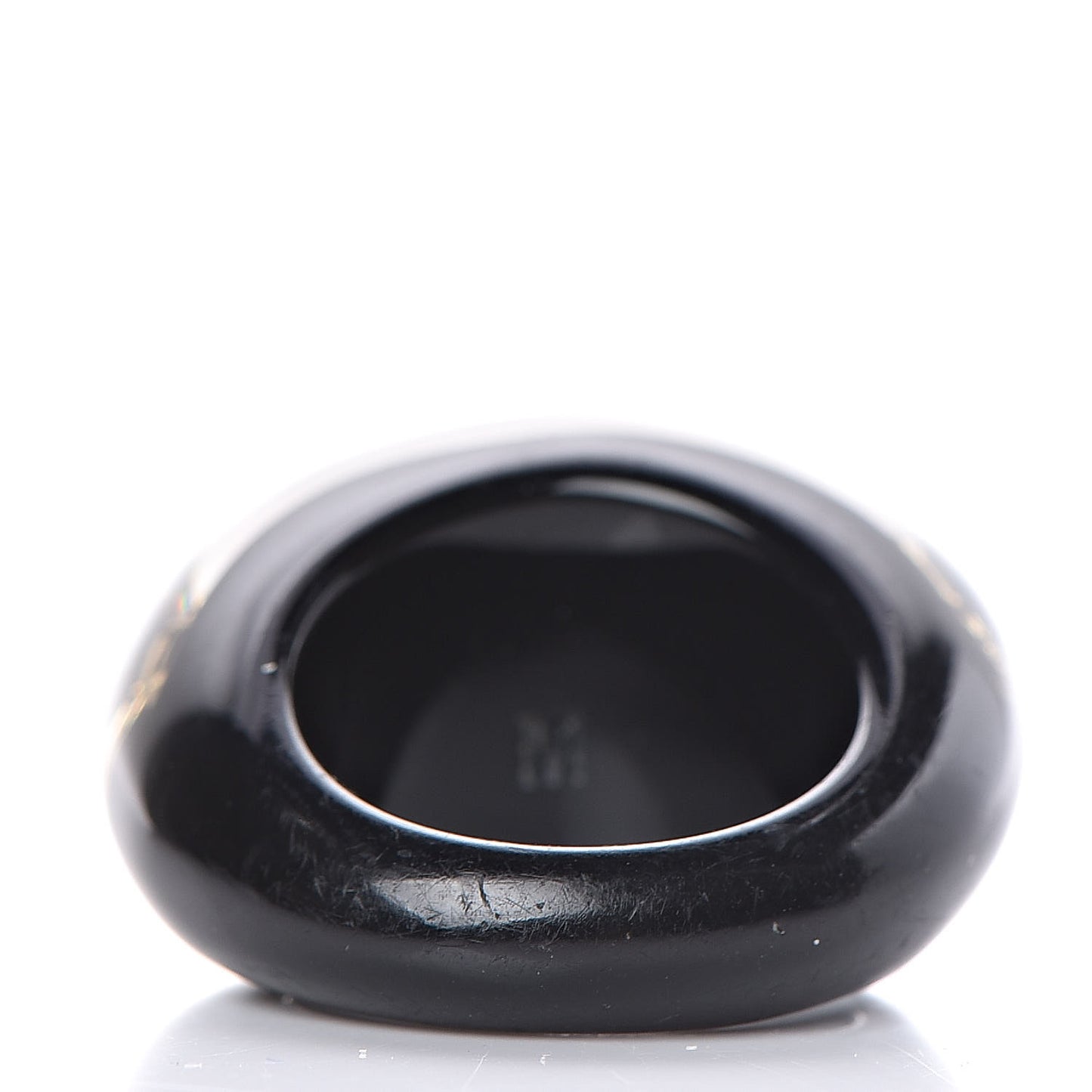 Resin Swarovski Crystal Inclusion Ring M Black