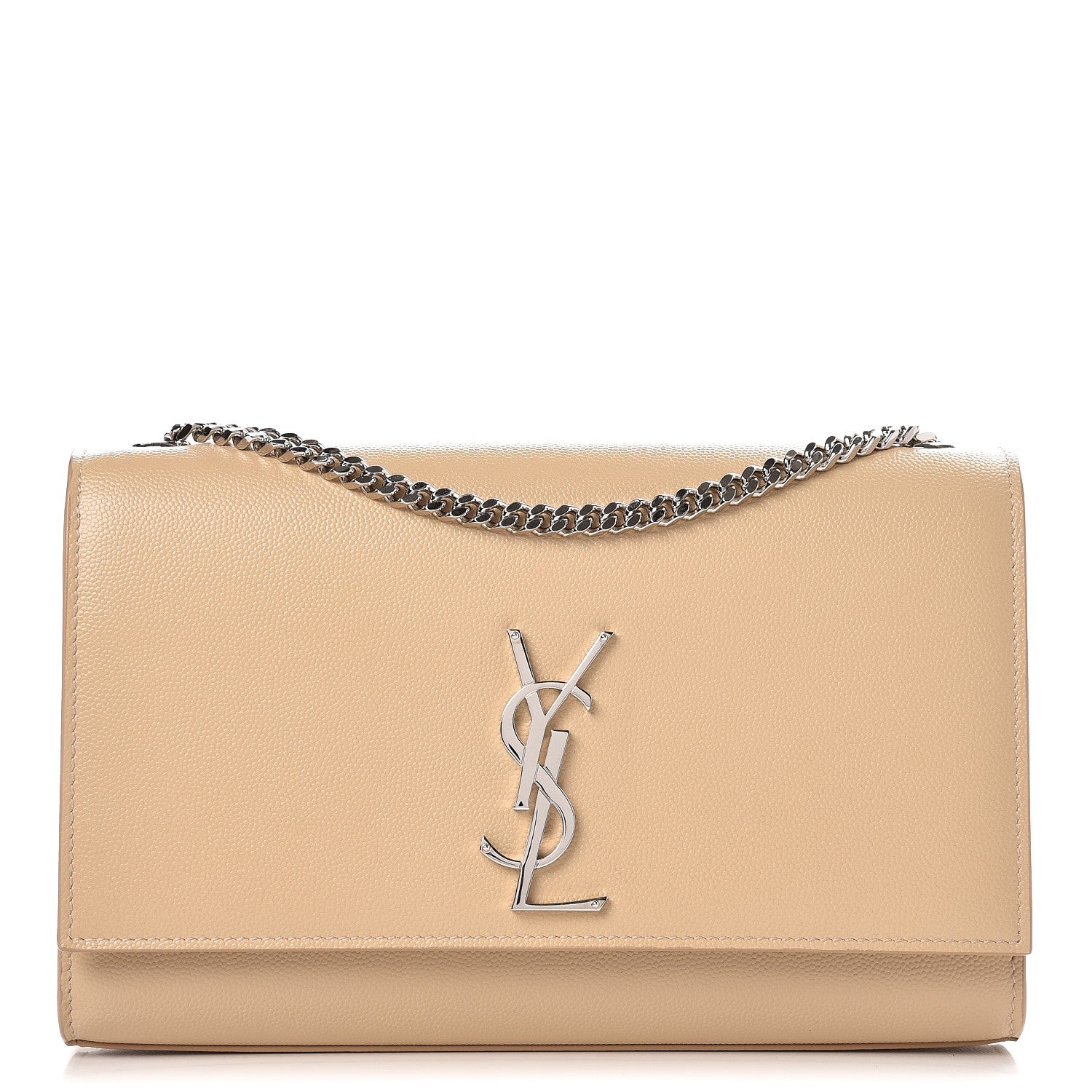 Saint Laurent Grain De Poudre Medium Monogram Kate Satchel Nude Powder 1 of 7