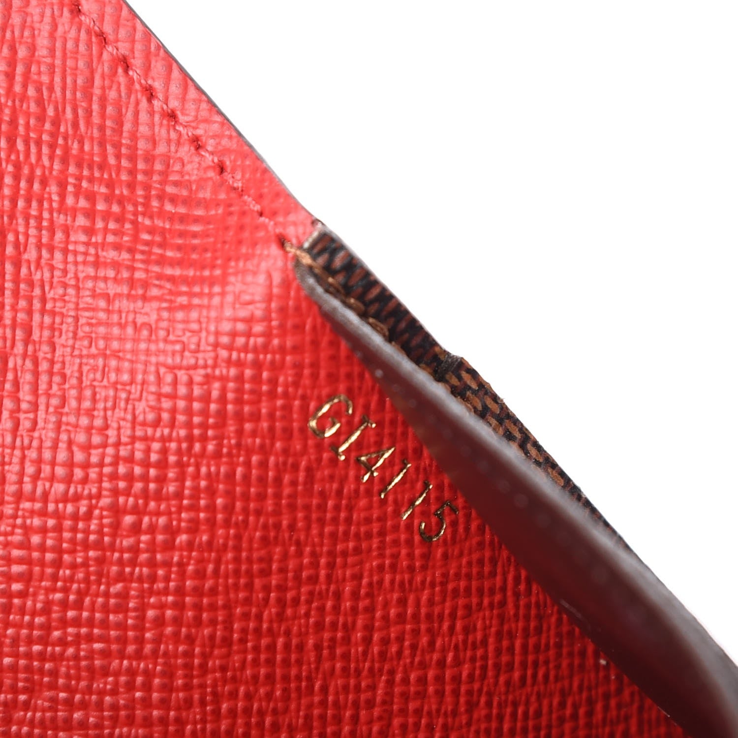 Louis Vuitton Damier Ebene Josephine Wallet Red 9 of 12