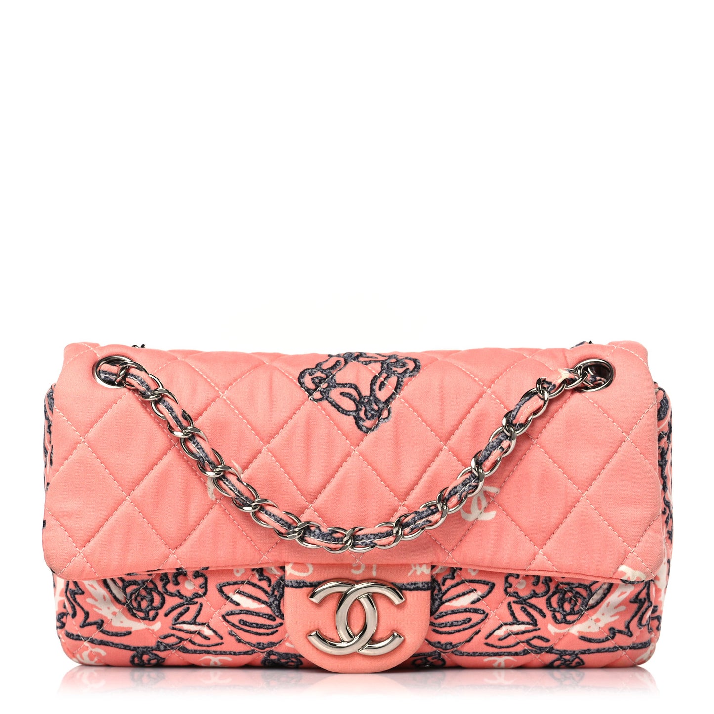 Cotton Quilted Small Bandana Single Flap Pink
